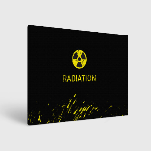 Холст прямоугольный Radiation - радиационная опасность, цвет 3D печать