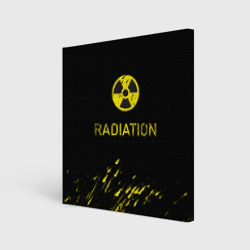 Холст квадратный Radiation - радиационная опасность