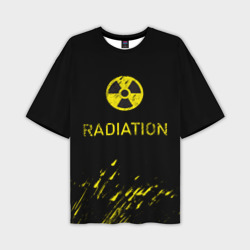 Мужская футболка oversize 3D Radiation - радиационная опасность