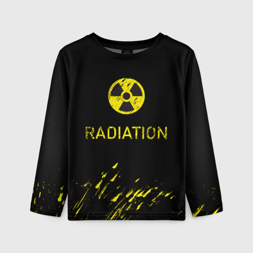 Детский лонгслив 3D Radiation - радиационная опасность, цвет 3D печать