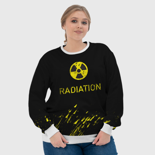 Женский свитшот 3D Radiation - радиационная опасность, цвет 3D печать - фото 6