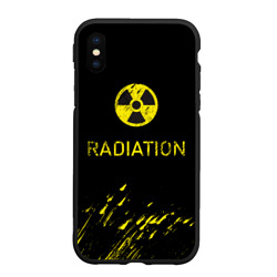 Чехол для iPhone XS Max матовый Radiation - радиационная опасность