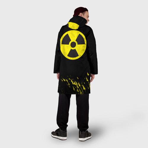 Мужской дождевик 3D Radiation - радиационная опасность, цвет белый - фото 4