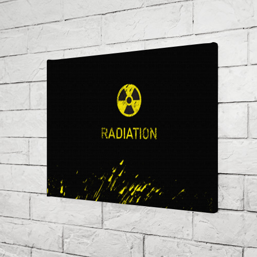 Холст прямоугольный Radiation - радиационная опасность, цвет 3D печать - фото 3