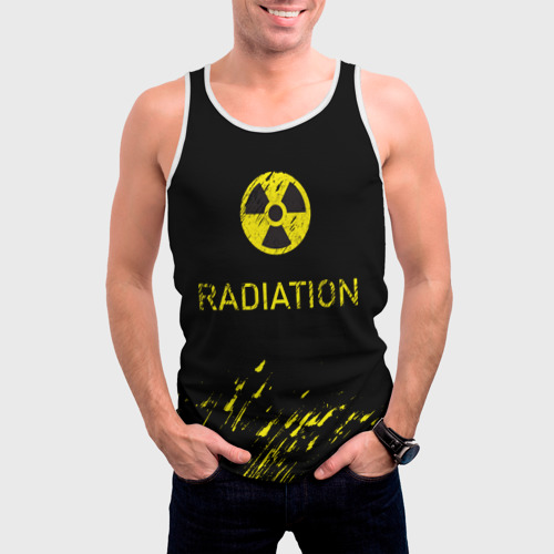 Мужская майка 3D Radiation - радиационная опасность, цвет 3D печать - фото 3