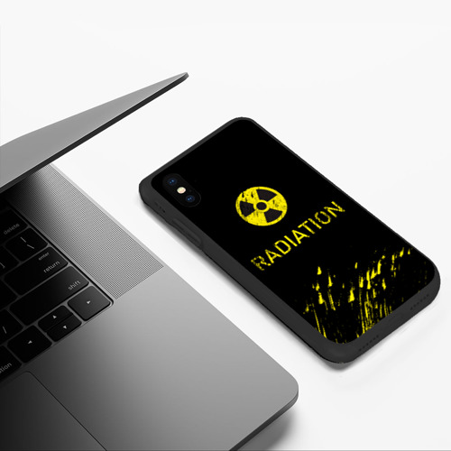 Чехол для iPhone XS Max матовый Radiation - радиационная опасность, цвет черный - фото 5