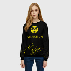 Женский свитшот 3D Radiation - радиационная опасность - фото 2