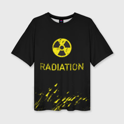 Женская футболка oversize 3D Radiation - радиационная опасность