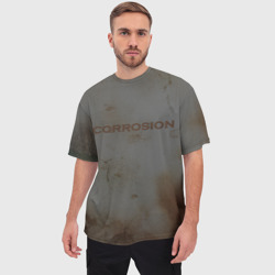 Мужская футболка oversize 3D Corrosion - рыжая ржавчина - фото 2