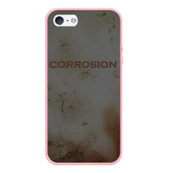 Чехол для iPhone 5/5S матовый Corrosion - рыжая ржавчина