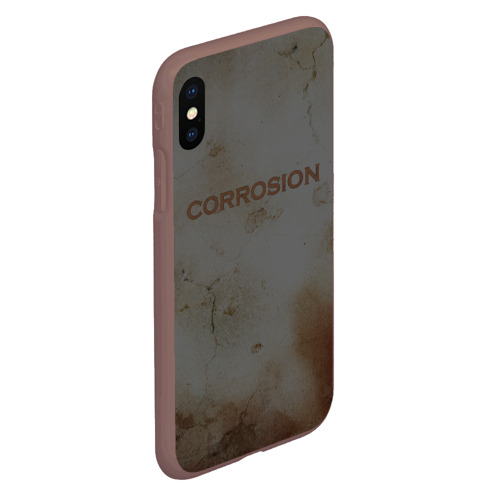 Чехол для iPhone XS Max матовый Corrosion - рыжая ржавчина, цвет коричневый - фото 3