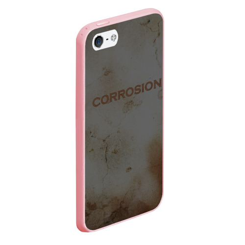 Чехол для iPhone 5/5S матовый Corrosion - рыжая ржавчина, цвет баблгам - фото 3