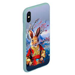 Чехол для iPhone XS Max матовый Кролик в китайском халате - фото 2