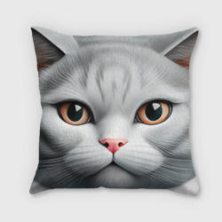 Подушка 3D Нейросеть: британский кот-подушка