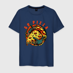 Вперёд, пицца – Мужская футболка хлопок с принтом купить со скидкой в -20%