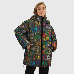 Женская зимняя куртка Oversize Шпаргалка по химии - фото 2