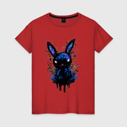 Black Watter Rabbit – Женская футболка хлопок с принтом купить со скидкой в -20%