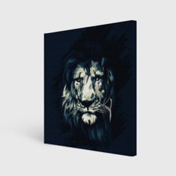 Холст квадратный Голова царя-зверей льва