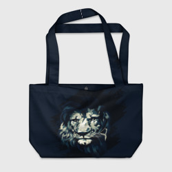Пляжная сумка 3D Голова царя-зверей льва