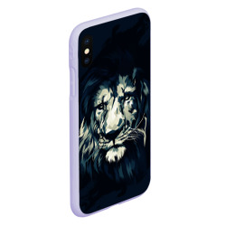 Чехол для iPhone XS Max матовый Голова царя-зверей льва - фото 2