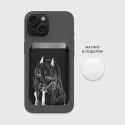 Картхолдер Magsafe магнитный Милая Пауер - Человек бензопила - фото 2