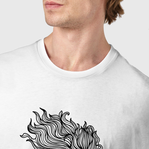 Мужская футболка хлопок Кисацутай - истребитель демонов, цвет белый - фото 6