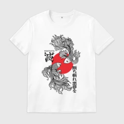 Мужская футболка хлопок Кисацутай - истребитель демонов