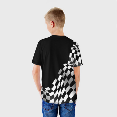 Детская футболка 3D Peugeot racing flag, цвет 3D печать - фото 4