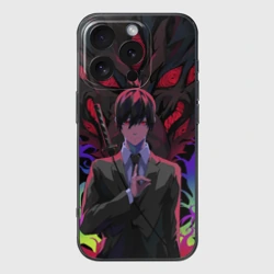 Чехол для iPhone 16 Pro силиконовый с защитой камеры Аки Хаякава и демон лис