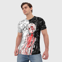 Мужская футболка 3D Рей Аянами - dead inside mood - фото 2