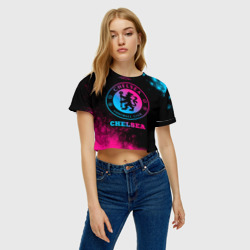 Женская футболка Crop-top 3D Chelsea - neon gradient - фото 2