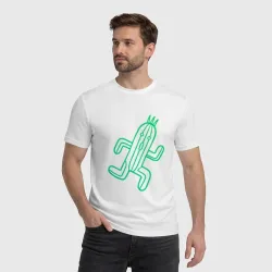 Мужская футболка хлопок Файнал фентези Cactuar - фото 2