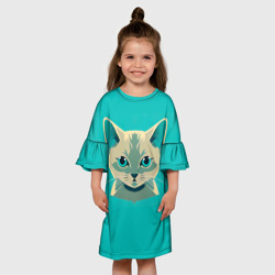 Детское платье 3D Милый котёнок - рисунок - фото 2