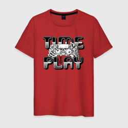 Время играть – Мужская футболка хлопок с принтом купить со скидкой в -20%