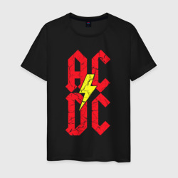 Мужская футболка хлопок AC DC logo