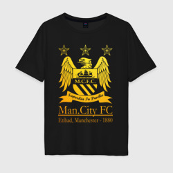 Мужская футболка хлопок Oversize Manchester City gold