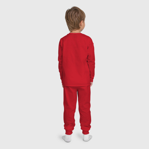 Детская пижама с лонгсливом хлопок Bitcoin police, цвет красный - фото 4