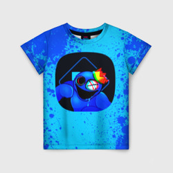 Детская футболка 3D Радужные друзья: Синий глитч