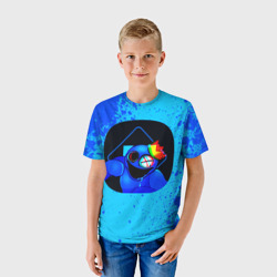 Детская футболка 3D Радужные друзья: Синий глитч - фото 2