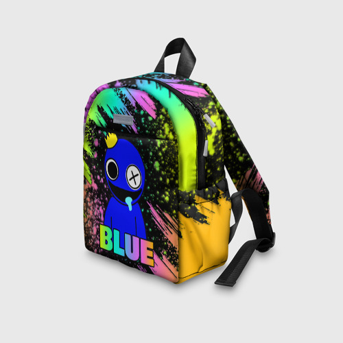 Детский рюкзак 3D с принтом Rainbow Friends - Blue, вид сбоку #3