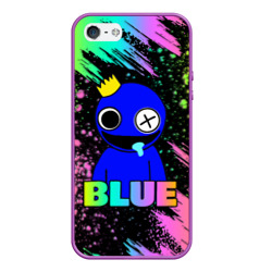 Чехол для iPhone 5/5S матовый Rainbow Friends - Blue