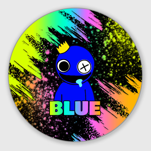 Круглый коврик для мышки Rainbow Friends - Blue