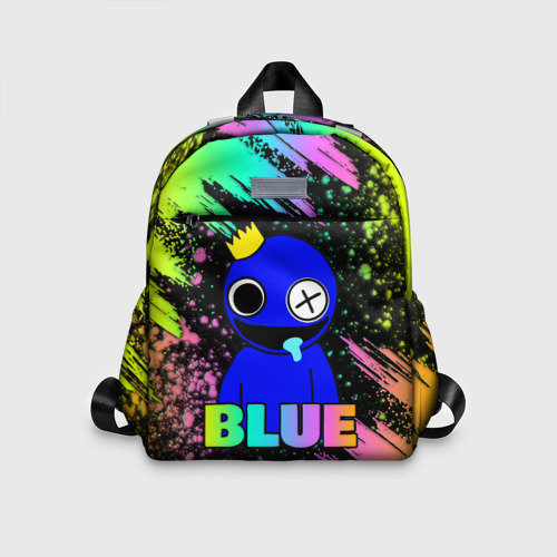 Детский рюкзак 3D с принтом Rainbow Friends - Blue, вид спереди #2
