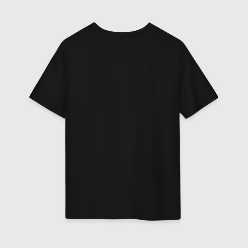 Женская футболка хлопок Oversize с принтом Киберпанк Moxes, вид сзади #1