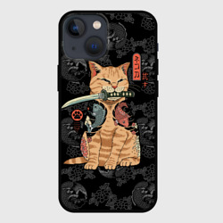 Чехол для iPhone 13 mini Кот самурай - Якудза