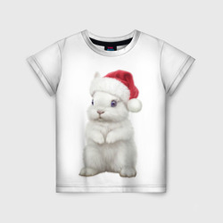 Детская футболка 3D Рождественский крольчонок