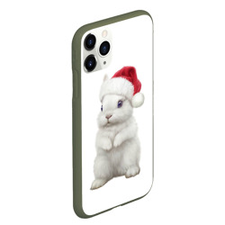 Чехол для iPhone 11 Pro Max матовый Рождественский крольчонок - фото 2