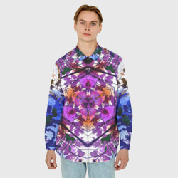Мужская рубашка oversize 3D Ледяной треугольник - фото 2