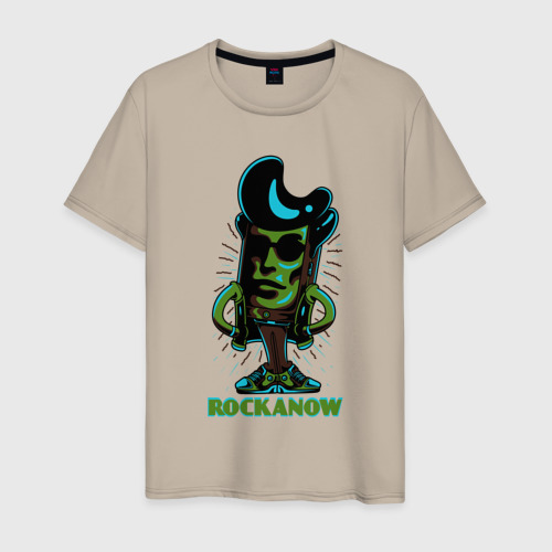 Мужская футболка хлопок с принтом Зажигай рок н ролл, вид спереди #2