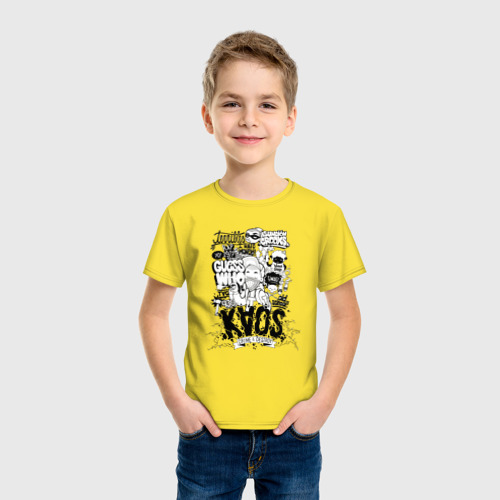 Детская футболка хлопок с принтом Граффити хаос, фото на моделе #1